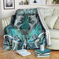 New Zealand Kotiate Weapon Blanket Aotearoa Mango Paua Shell Maori Pattern