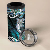 New Zealand Kotiate Weapon 4 in 1 Can Cooler Tumbler Aotearoa Mango Paua Shell Maori Pattern