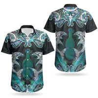 New Zealand Kotiate Weapon Couples Matching Puletasi and Hawaiian Shirt Aotearoa Mango Paua Shell Maori Pattern LT22 - Polynesian Pride