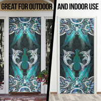 New Zealand Kotiate Weapon Door Cover Aotearoa Mango Paua Shell Maori Pattern