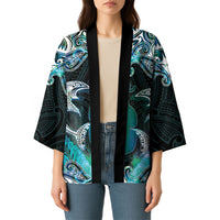 New Zealand Kotiate Weapon Kimono Aotearoa Mango Paua Shell Maori Pattern