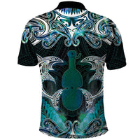 New Zealand Kotiate Weapon Polo Shirt Aotearoa Mango Paua Shell Maori Pattern
