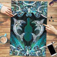 New Zealand Kotiate Weapon Puzzle Aotearoa Mango Paua Shell Maori Pattern