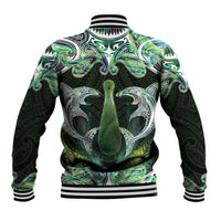 New Zealand Mere Pounamu Weapon Baseball Jacket Aotearoa Mango Paua Shell Maori Pattern