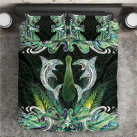 New Zealand Mere Pounamu Weapon Bedding Set Aotearoa Mango Paua Shell Maori Pattern