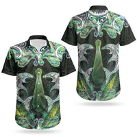New Zealand Mere Pounamu Weapon Couples Matching Summer Maxi Dress and Hawaiian Shirt Aotearoa Mango Paua Shell Maori Pattern LT22 - Polynesian Pride