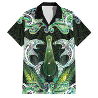 New Zealand Mere Pounamu Weapon Family Matching Puletasi and Hawaiian Shirt Aotearoa Mango Paua Shell Maori Pattern