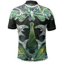 New Zealand Mere Pounamu Weapon Polo Shirt Aotearoa Mango Paua Shell Maori Pattern LT22 - Polynesian Pride