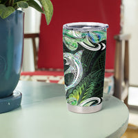New Zealand Mere Pounamu Weapon Tumbler Cup Aotearoa Mango Paua Shell Maori Pattern