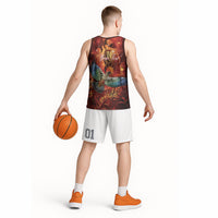 New Zealand Kea Bird Matariki Personalised Basketball Jersey Silver Fern Maori Pattern