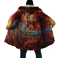 New Zealand Kea Bird Matariki Personalised Cloak Silver Fern Maori Pattern