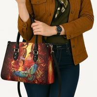 New Zealand Kea Bird Matariki Personalised Leather Bag Silver Fern Maori Pattern