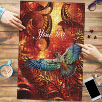 New Zealand Kea Bird Matariki Personalised Puzzle Silver Fern Maori Pattern