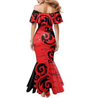 New Zealand Matariki Family Matching Mermaid Dress and Hawaiian Shirt Maori New Year Koru Pattern