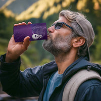 New Zealand Matariki 4 in 1 Can Cooler Tumbler Maori Manaia Galaxy Silver Fern Purple Color