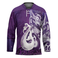 New Zealand Matariki Hockey Jersey Maori Manaia Galaxy Silver Fern Purple Color