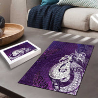 New Zealand Matariki Puzzle Maori Manaia Galaxy Silver Fern Purple Color