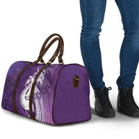 New Zealand Matariki Travel Bag Maori Manaia Galaxy Silver Fern Purple Color