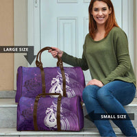 New Zealand Matariki Travel Bag Maori Manaia Galaxy Silver Fern Purple Color