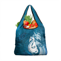 New Zealand Matariki Grocery Bag Maori Manaia Galaxy Silver Fern Blue Color