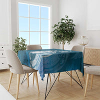 New Zealand Matariki Tablecloth Maori Manaia Galaxy Silver Fern Blue Color LT22 - Polynesian Pride