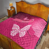 New Zealand Breast Cancer Awareness Quilt Pink Ribbon Butterfly Maori Pattern LT22 - Polynesian Pride