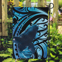 New Zealand Matariki Garden Flag Maori Humpback Whale Galaxy LT22 Garden Flag Blue - Polynesian Pride