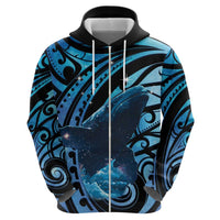 New Zealand Matariki Hoodie Maori Humpback Whale Galaxy LT22 - Polynesian Pride