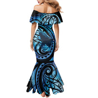 New Zealand Matariki Mermaid Dress Maori Humpback Whale Galaxy LT22 - Polynesian Pride