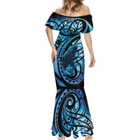 New Zealand Matariki Mermaid Dress Maori Humpback Whale Galaxy LT22 - Polynesian Pride