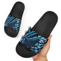 New Zealand Matariki Slide Sandals Maori Humpback Whale Galaxy LT22 - Polynesian Pride