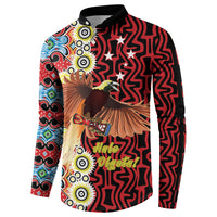 Personalised Papua New Guinea Pidgin Language Week Button Sweatshirt Halo Olgeta Tok Pisin Wik Bird Of Paradise Oro Batik LT22 - Polynesian Pride