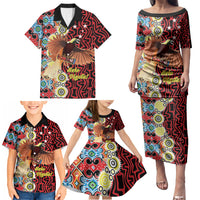 Personalised Papua New Guinea Pidgin Language Week Family Matching Puletasi and Hawaiian Shirt Halo Olgeta Tok Pisin Wik Bird Of Paradise Oro Batik LT22 - Polynesian Pride