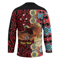 Personalised Papua New Guinea Pidgin Language Week Hockey Jersey Halo Olgeta Tok Pisin Wik Bird Of Paradise Oro Batik LT22 - Polynesian Pride