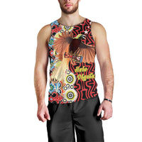 Personalised Papua New Guinea Pidgin Language Week Men Tank Top Halo Olgeta Tok Pisin Wik Bird Of Paradise Oro Batik LT22 - Polynesian Pride