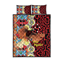 Papua New Guinea Pidgin Language Week Quilt Bed Set Halo Olgeta Tok Pisin Wik Bird Of Paradise Oro Batik LT22 - Polynesian Pride