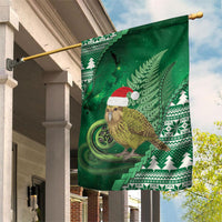 New Zealand Kakapo Christmas In July Garden Flag Silver Fern Santa Xmas Green Color
