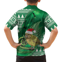 New Zealand Kakapo Christmas In July Hawaiian Shirt Silver Fern Santa Xmas Green Color