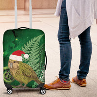 New Zealand Kakapo Christmas In July Luggage Cover Silver Fern Santa Xmas Green Color