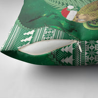 New Zealand Kakapo Christmas In July Pillow Cover Silver Fern Santa Xmas Green Color