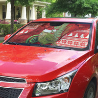 New Zealand Kakapo Christmas In July Auto Sun Shade Silver Fern Santa Xmas Red Color