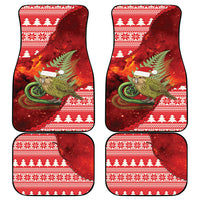 New Zealand Kakapo Christmas In July Car Mats Silver Fern Santa Xmas Red Color