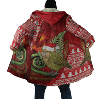 New Zealand Kakapo Christmas In July Cloak Silver Fern Santa Xmas Red Color