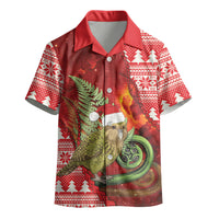 New Zealand Kakapo Christmas In July Kid Hawaiian Shirt Silver Fern Santa Xmas Red Color LT22 - Polynesian Pride