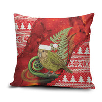 New Zealand Kakapo Christmas In July Pillow Cover Silver Fern Santa Xmas Red Color