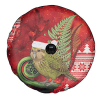 New Zealand Kakapo Christmas In July Spare Tire Cover Silver Fern Santa Xmas Red Color