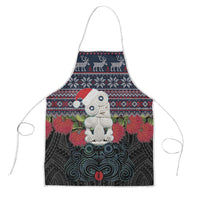 New Zealand Hei Tiki Christmas In July Apron Pohutukawa Santa Xmas Polynesian Pattern