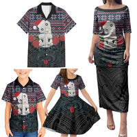 New Zealand Hei Tiki Christmas In July Family Matching Puletasi and Hawaiian Shirt Pohutukawa Santa Xmas Polynesian Pattern LT22 - Polynesian Pride