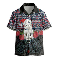 New Zealand Hei Tiki Christmas In July Kid Hawaiian Shirt Pohutukawa Santa Xmas Polynesian Pattern LT22 - Polynesian Pride