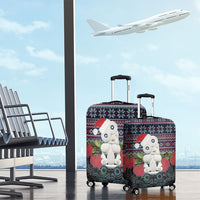 New Zealand Hei Tiki Christmas In July Luggage Cover Pohutukawa Santa Xmas Polynesian Pattern